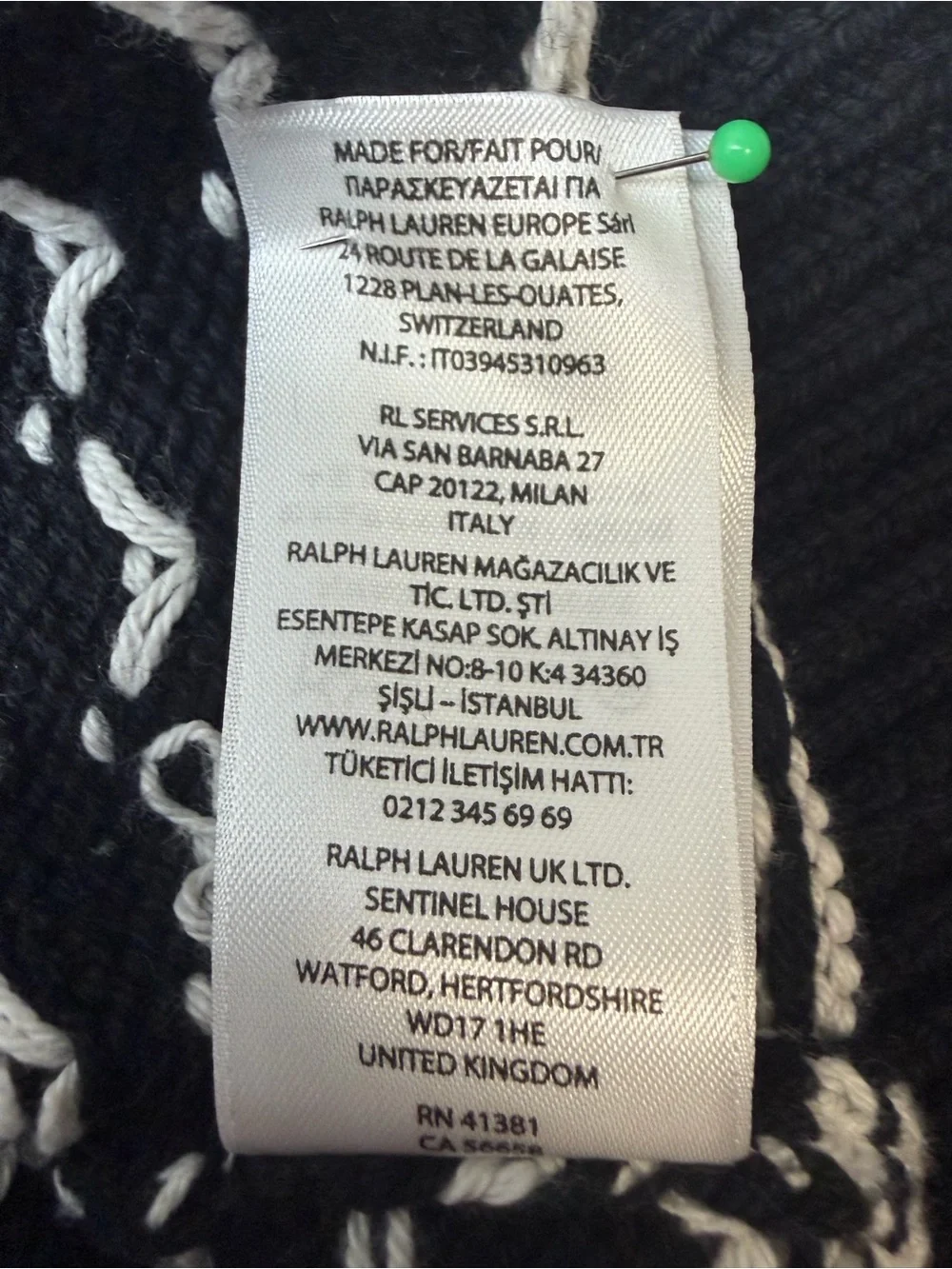 Polo Ralph Lauren Fair Isle Snowflake Cardigan Cotton Cashmere Sweater 2XB